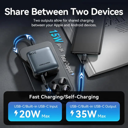 Vention 35W Mini Power Bank 10000mAh