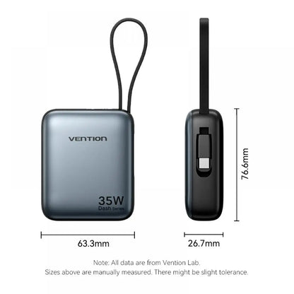 Vention 35W Mini Power Bank 10000mAh