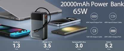 Vention 35W Mini Power Bank 10000mAh