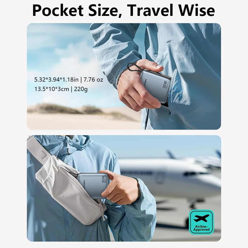 Vention 35W Mini Power Bank 10000mAh