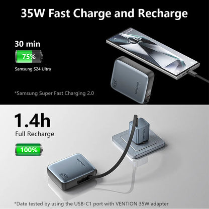 Vention 35W Mini Power Bank 10000mAh