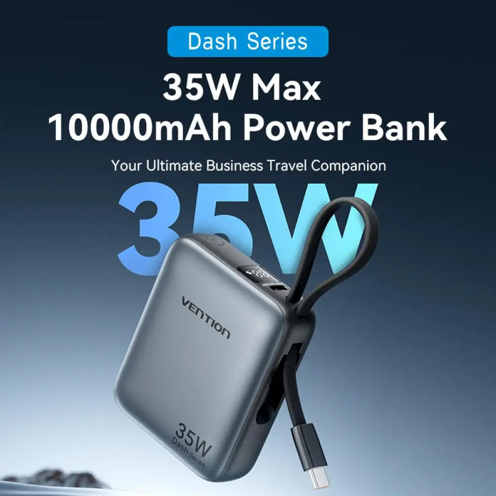 Vention 35W Mini Power Bank 10000mAh