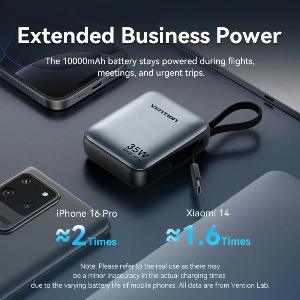 Vention 35W Mini Power Bank 10000mAh