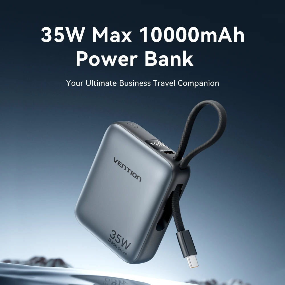 Vention 35W Mini Power Bank 10000mAh