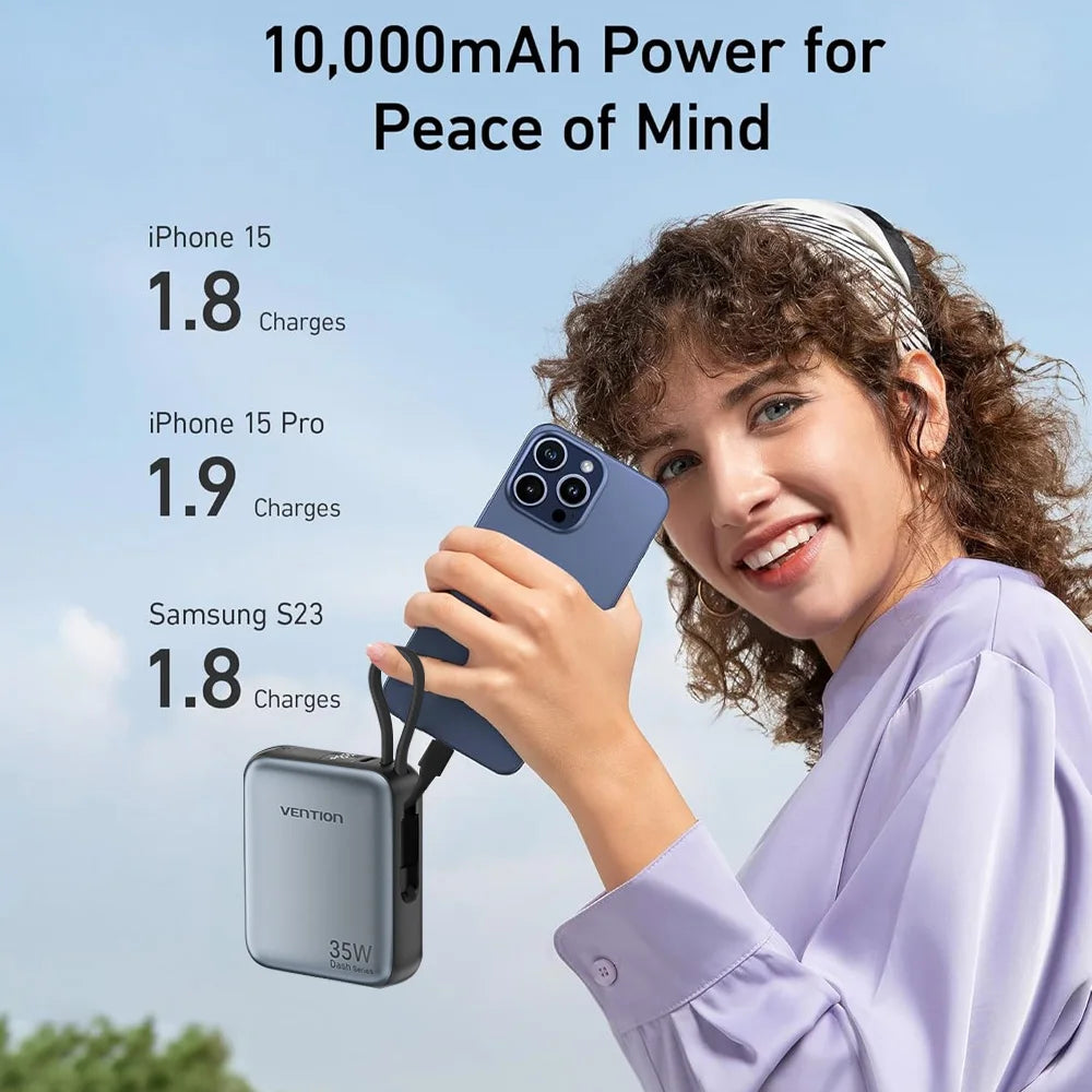 Vention 35W Mini Power Bank 10000mAh